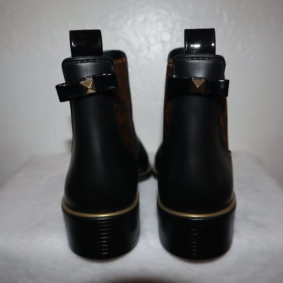 Sold Kate Spade Sedgewick Domina Leopard Print Chelsea Ankle Rain Boots Size 7 - Picture 4 of 7